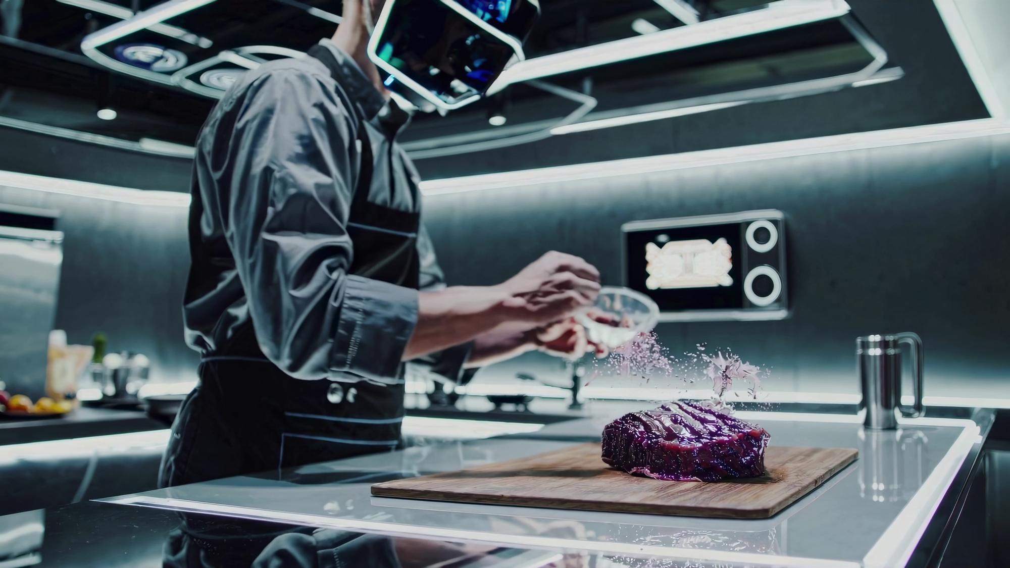 chef adjusting sous-vide equipment