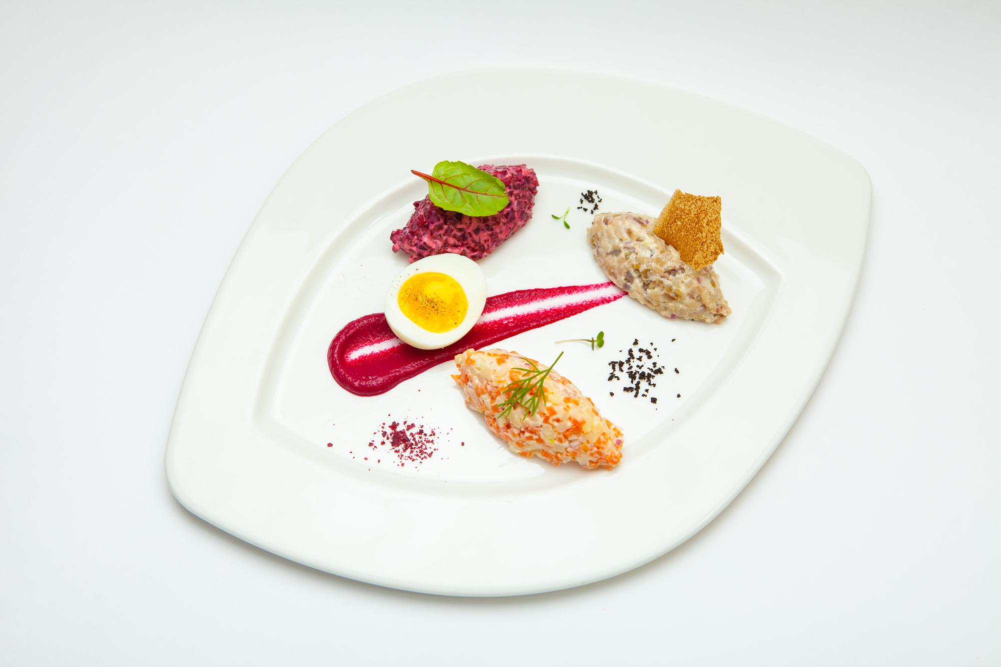 finished plated modern cuisine
